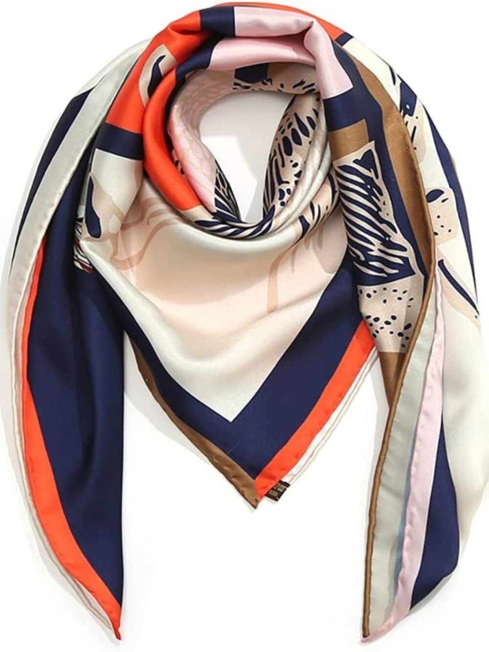 Luxurious 100% Mulberry Silk Scarf - 35" Square Hair Wrap - Perfect Gift!